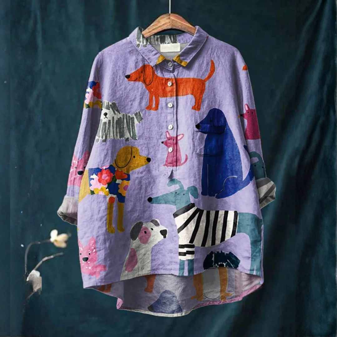 Emma | Kleurrijke Puppy T-shirt