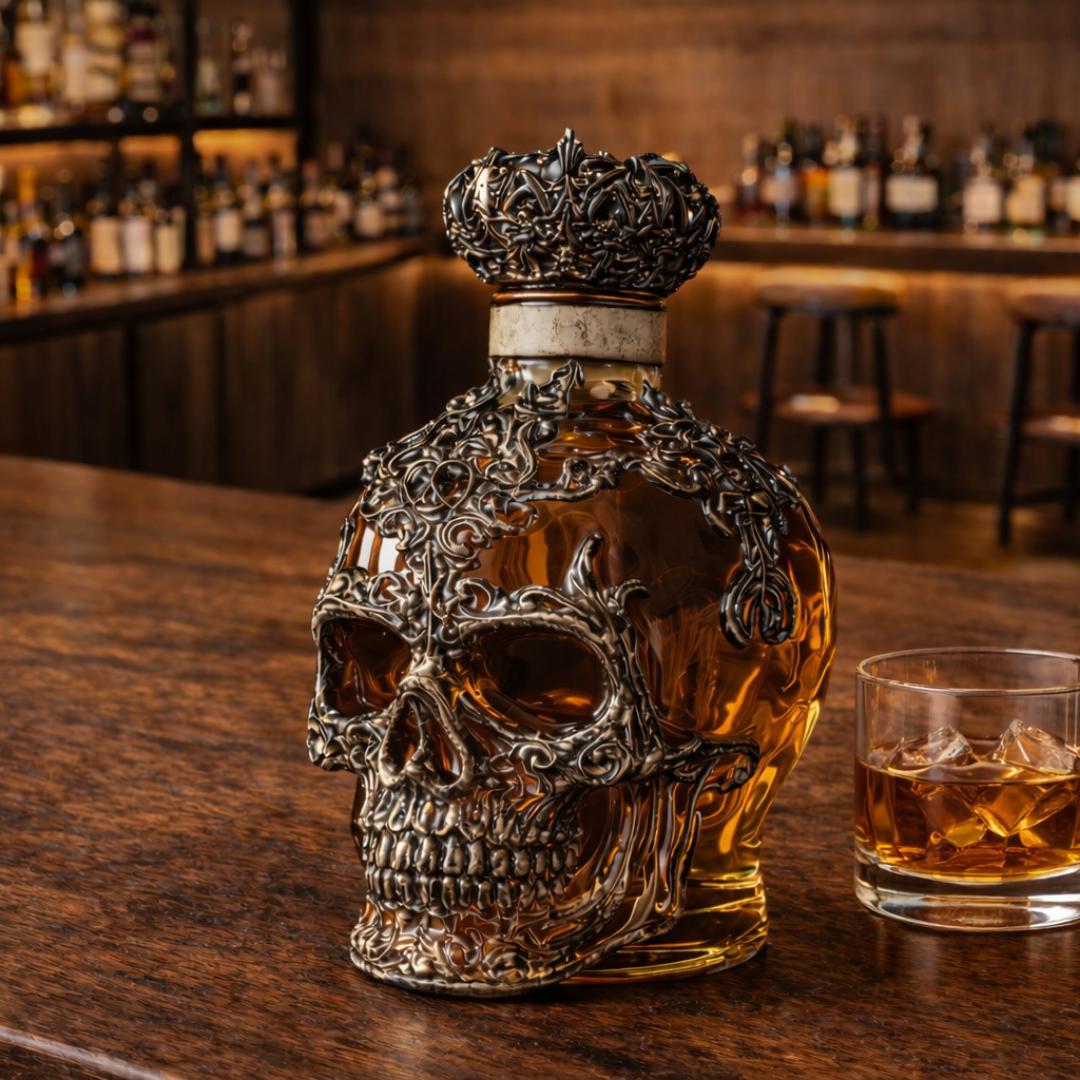 Whisky Fles - Skulls Editie