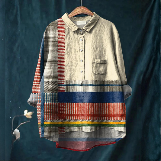 Lena | Artistieke Strepen Shirt