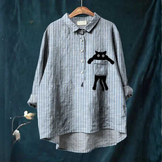 Milo | Schattig Kat Pocket Shirt