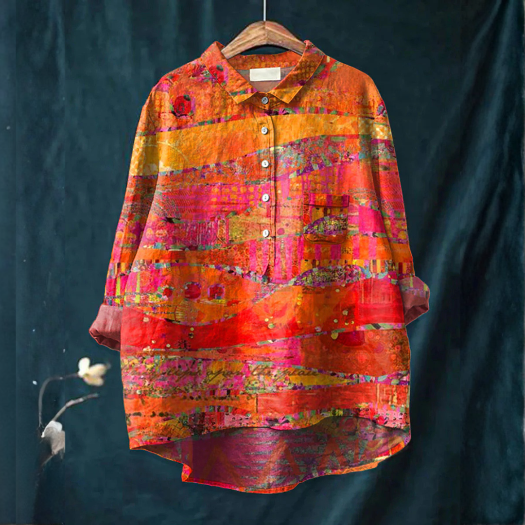 Ariana | Gedurfde Abstracte Print Shirt